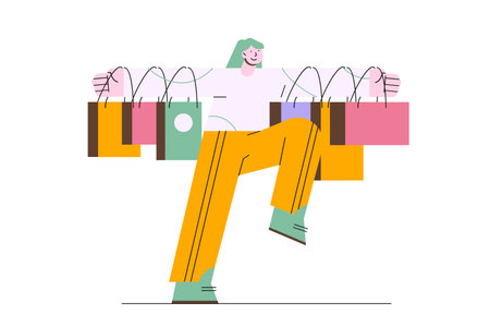 General Shopping Activity Illustrationのイラスト素材