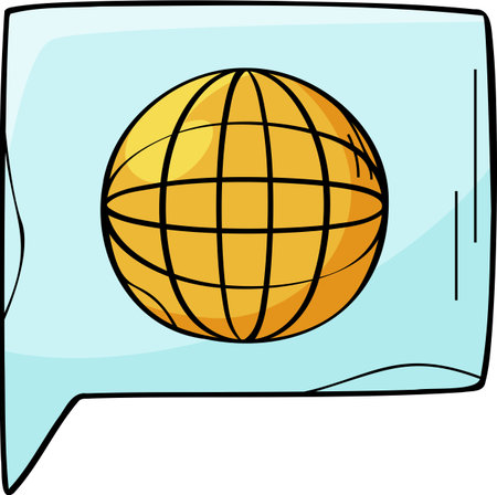Global Online Communication and Chat Illustrationのイラスト素材