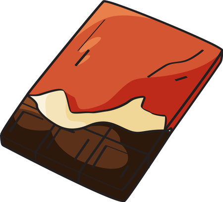 Solid Chocolate Bar or Candy Illustrationのイラスト素材