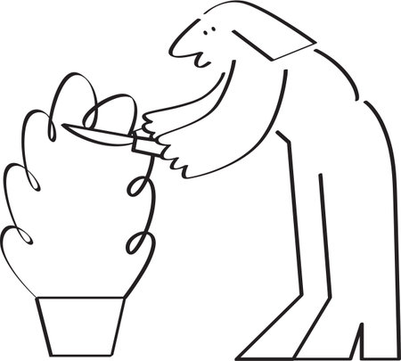 Pruning Tree/Gardening Illustrationのイラスト素材