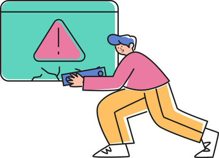 Repair Cracked Webscreen Illustration - Maintenance & Fixのイラスト素材