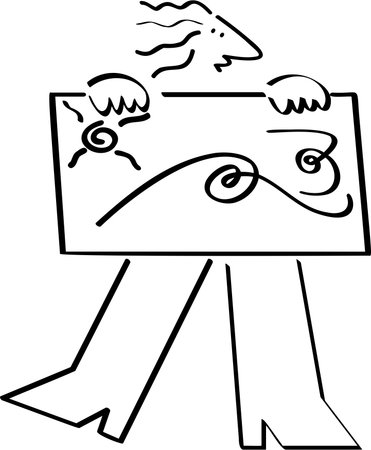 artist show off paintings audience illustration vector artのイラスト素材