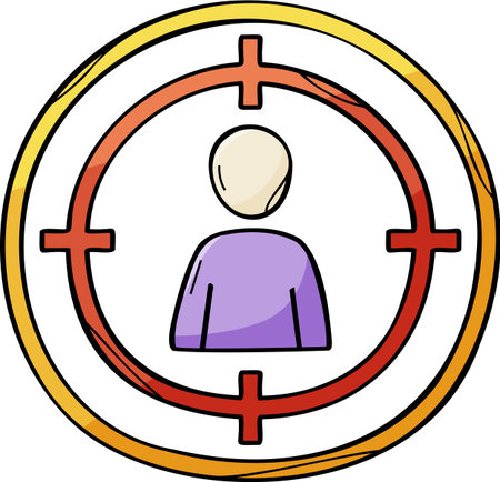 user audience target illustration vector customer segmentationのイラスト素材