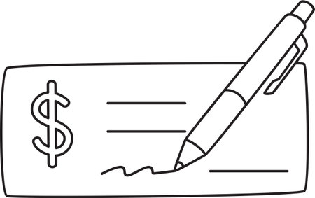 digital business payment receipt document illustrationのイラスト素材