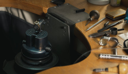 Goldsmith at workの写真素材