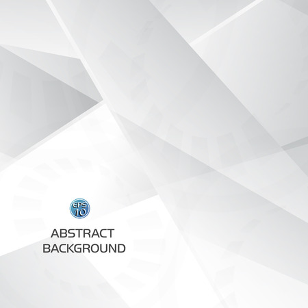Abstract grey and white geometric technology background with gear shape. Vector illustration eps10のイラスト素材