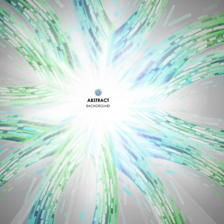 Abstract of modern digital technology dimension background in green and blue illustration.のイラスト素材