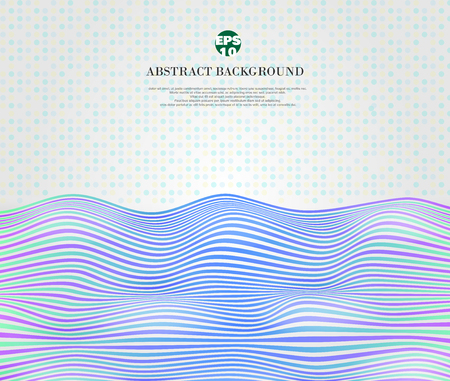 Abstract of soft harmony gradient blue wave lines, wavy stripes pattern, soft dots background, illustration vector eps10のイラスト素材