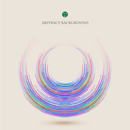 Abstract of colorful geometric lines in cercle background. Illustration vector eps10のイラスト素材