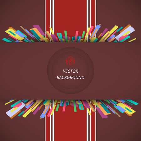 Colored abstract rectangular border illustration.のイラスト素材