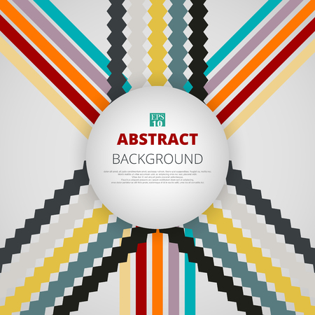 Colorful overlapping lines, abstract background.のイラスト素材