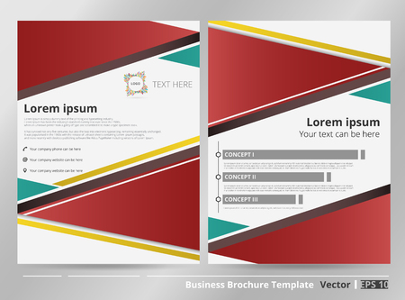 Abstract of colorful modern business brochure with details vector, you can use for presenting brochure.のイラスト素材
