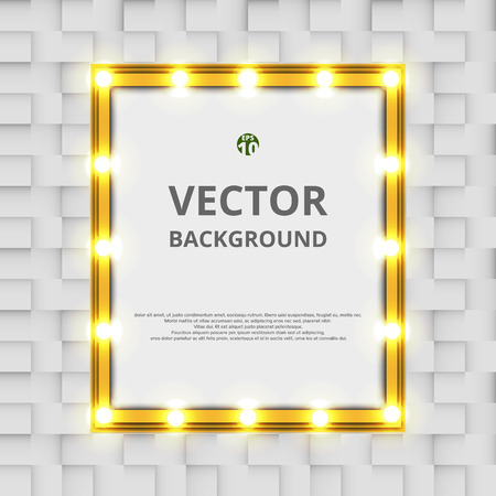Showing board background with lamps decoration, Illustration vector eps10のイラスト素材
