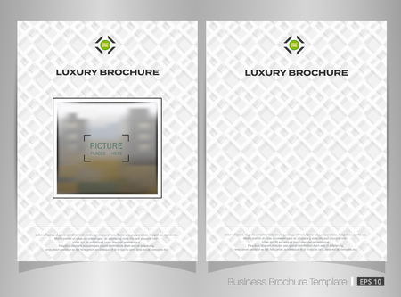 Abstract of luxury white square pattern brochure, illustration vector eps10のイラスト素材