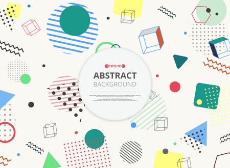 Abstract of colorful geometric pattern background, illustration vector eps10のイラスト素材
