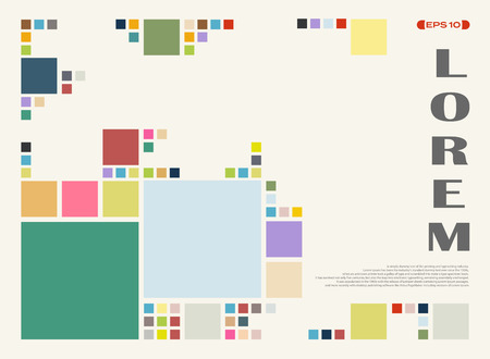 Abstract of colorful square geometric pattern background, illustration vector eps10のイラスト素材