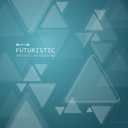 Triangle technology futuristic pattern on gradient blue background, illustration vector eps10のイラスト素材