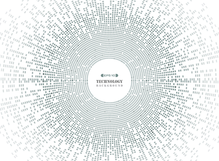 Abstract of circle square pattern technology in dark gray pixel background. vector eps10のイラスト素材