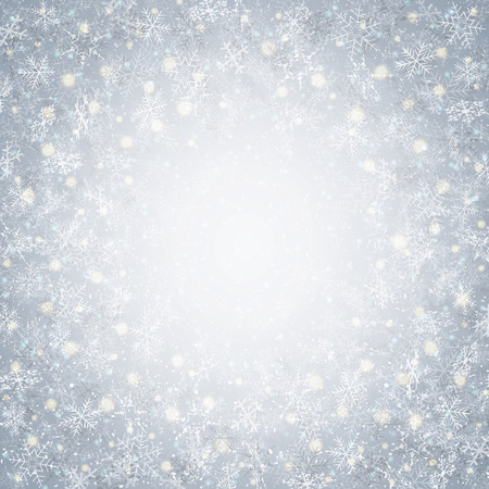 Winter time of christmas with snowflakes pattern circle background, vector eps10のイラスト素材