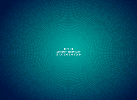 Abstract of futuristic blue square grid pattern circle background, vector eps10のイラスト素材