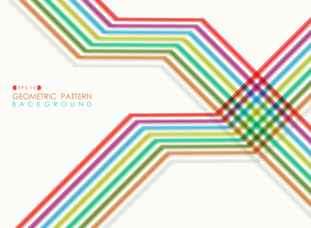 Abstract of colorful thin stripe line business cover backgroundのイラスト素材