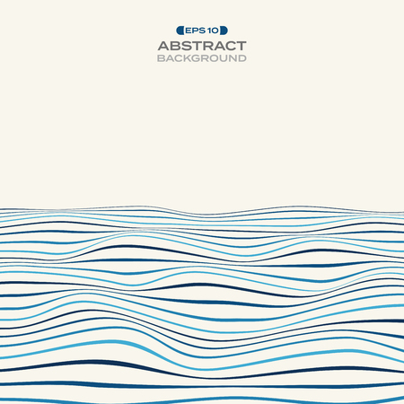Larrge of color level of blue stripe line wavy pattern background, illustration vector eps10のイラスト素材