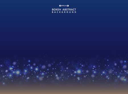 Abstract of art gradient blue with sparkle glitters bokeh background, vector eps10のイラスト素材