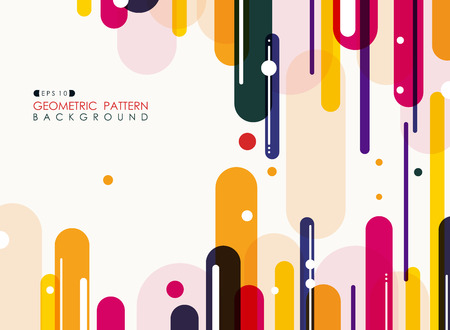 Abstract of colorful stripe line geometric pattern background, vector eps10のイラスト素材