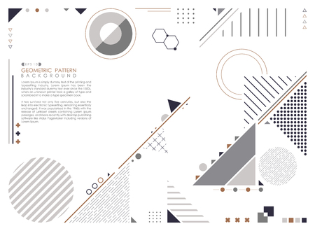 Abstract geometric composition forms modern design background, vectorのイラスト素材