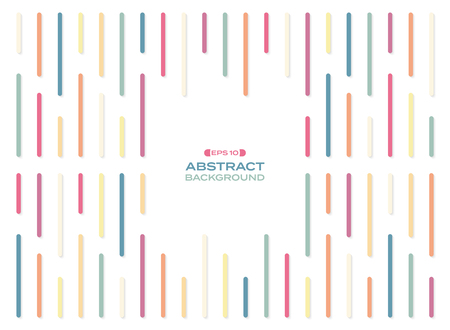 Abstract of simple colorful rainbow stripe lines pattern with shadow background, vector eps10のイラスト素材
