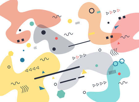 Abstract of geometric free shape pattern background, vectorのイラスト素材