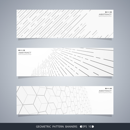 Abstract of modern geometric line banners, vector eps10のイラスト素材