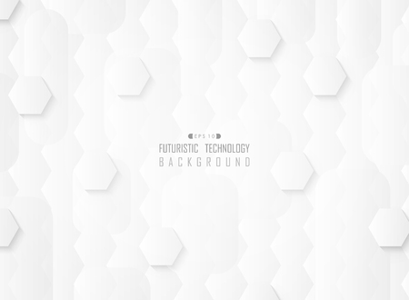 Abstract futuristic gradient white pattern technology background, vector eps10のイラスト素材