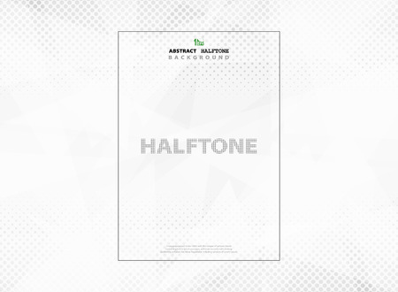 Abstract halftone pattern of technology geometric triangle white background. You can use for futuristic artwork, ad, poster, brochure, print, cover design. illustration vector eps10のイラスト素材