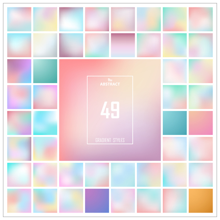 Abstract colorful gradient background set pattern. You can use for gradient color artwork. vector eps10のイラスト素材