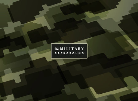 Abstract jigsaw military green color pattern background. Modern decoration of army defender artwork. You can use for cover, ad, poster, artwork, print. illustration vector eps10のイラスト素材