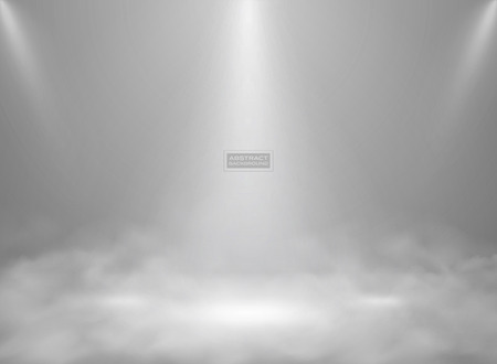 Abstract modern white color studio mockup background. Decorating for showing product, poster, presentation artwork with smoke. illustration vector eps10のイラスト素材
