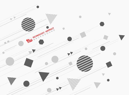 Abstract geometric shape pattern design of new technology with lines decorative background. You can use for ad, poster, trendy artwork, annual report, adのイラスト素材