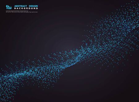 Abstract blue particle line technology data base system background. You can use for ad, poster, artwork, template design. illustration vectorのイラスト素材