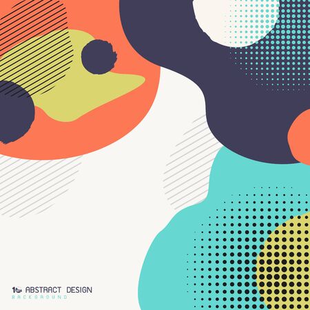 Abstract colorful hand drawn pattern color design of fashion decorative background. Decorate for ad, poster, cover, headline, print, ad, presentation. illustration vectorのイラスト素材