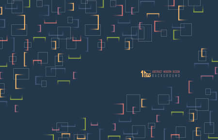 Abstract geometric pattern design of square template. Overlapping for ad, copy space of text, background. illustration vectorのイラスト素材