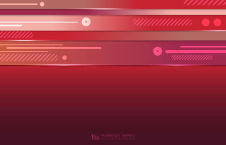 Abstract red geometric template style artwork. Overlapping for geometric red gradient background. Illustration vectorのイラスト素材