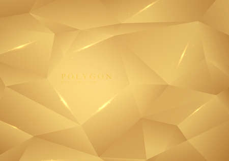 Abstract luxury golden polygon template design with glitter. Well organized object for usage background. Illustration vectorのイラスト素材