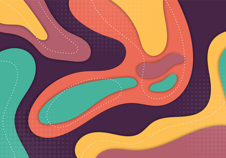 Abstract colorful artwork doodle template design decorative minimal. Overlapping style or soft...