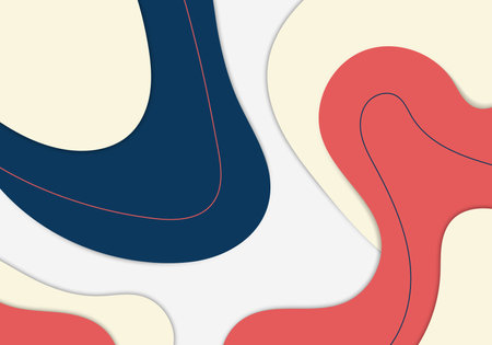 Abstract colorful template design doodle artwork decorative. Overlapping with colors style background. Vectorのイラスト素材