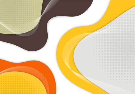 Abstract colorful doodles template design of artwork style. Overlapping hand drawing with circle decoration background. Vectorのイラスト素材