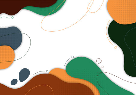 Abstract colorful style template artwork decorative. Overlapping template with hand drawing style artwork background. Vectorのイラスト素材