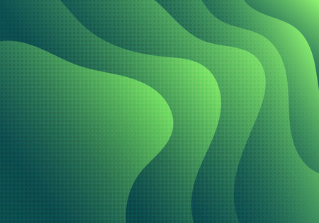Abstract gradient green colors vivid design decorative style. Clear design with circle pattern halftone seamless artwork background. Vectorのイラスト素材