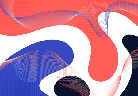 Abstract artwork design decorative style of colorful. Overlapping with minimal style artwork background. Illustrationのイラスト素材