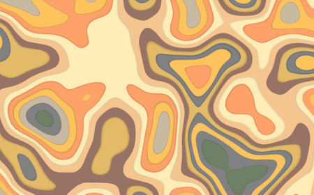 Abstract paper cut colorful stripe line wavy pattern background. Simple design for multi-layers template. illustrationのイラスト素材